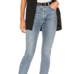 Like New - AGOLDE Nico High Rise Slim Fit Jeans in Rooted